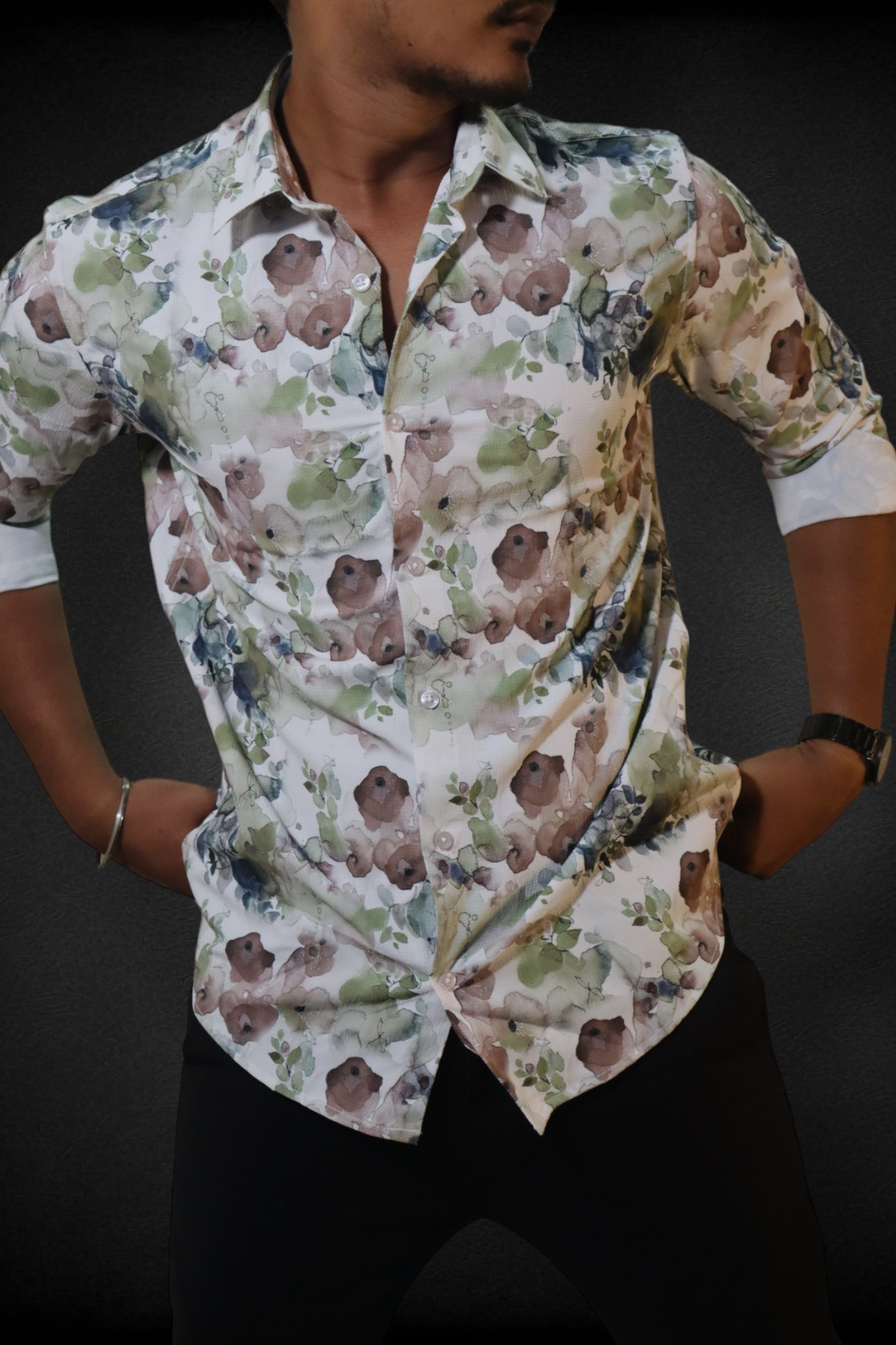 Floral Popcorn Printed Shirt