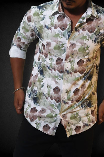 Floral Popcorn Printed Shirt